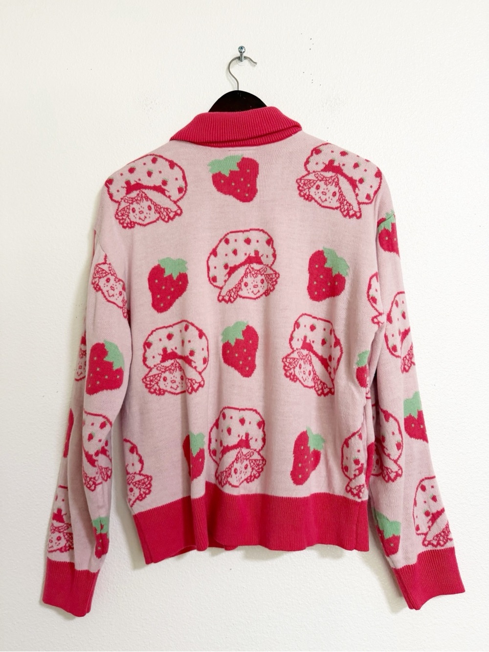 Hot Topic Strawberry Shortcake Bow Cardigan Pink Size M - Picture 3 of 12